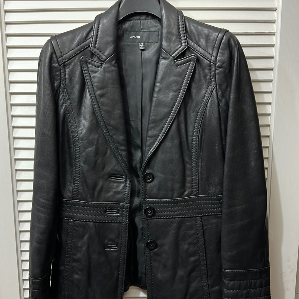 Avanti Black Genuine Leather Women’s Jacket